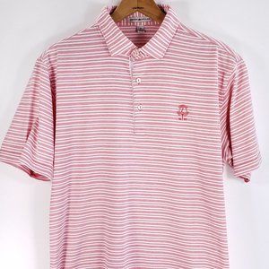 Peter Millar Polo Shirt Men's Medium Multicolor Stripes Linville Golf Club Logo